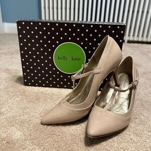 Kelly & Katie Tan T-Strap Heels